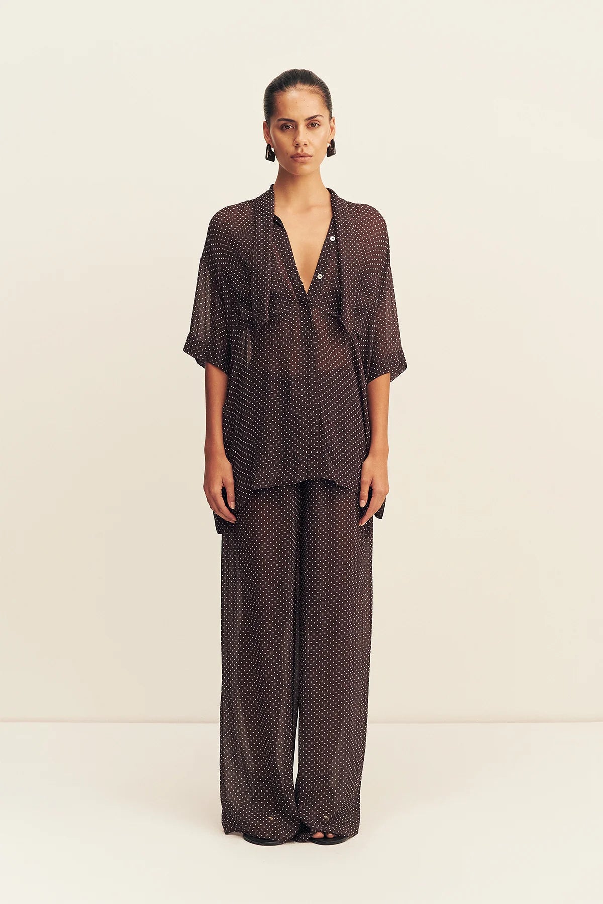 Maddox Drawstring Pant | Ristretto Sky