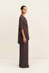 Maddox Drawstring Pant | Ristretto Sky
