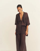 Maddox Drawstring Pant | Ristretto Sky