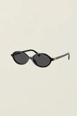 Miu Miu Oval Sunglasses Black OMU 04ZS