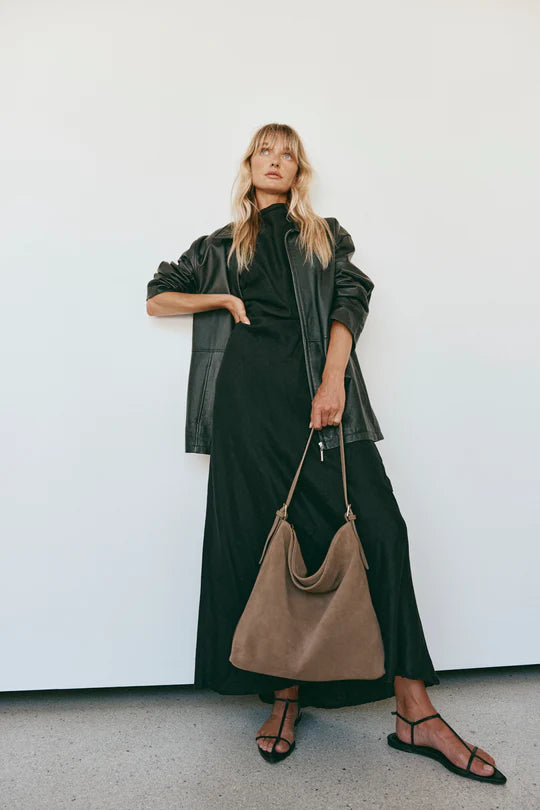 Savannah Suede Hobo Bag | Brown