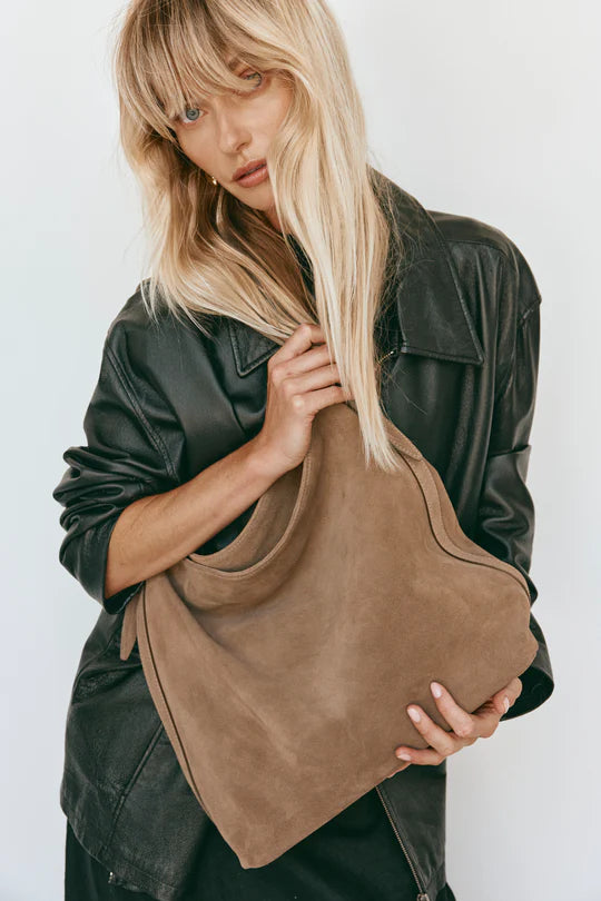 Savannah Suede Hobo Bag | Brown
