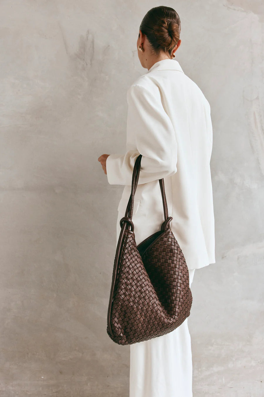 Woven Bella Dark Chocolate 2-1 Convertible Backpack Tote