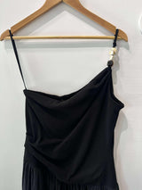 Sabrine Asym Maxi Dress | Black