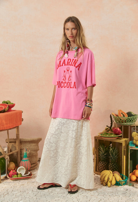 Marina Piccola Oversized Biker Tee | Cosmos