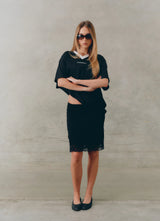 Reflective V Neck Tee | Black