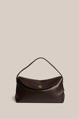 Sloan Large Dark Chocolate Leather Top Handle Crossbody