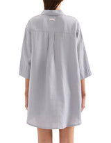 Lounge Linen Longline Shirt | Storm