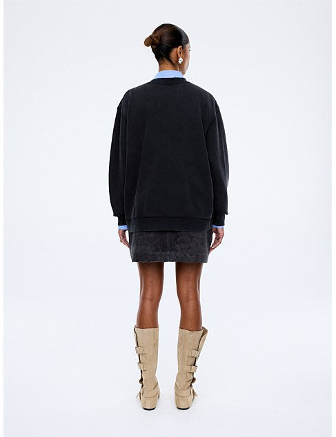 Mila Oversized Sweat | Vintage Black