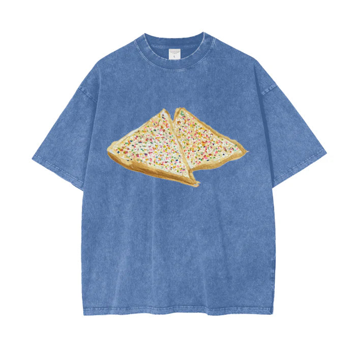 Fairy Bread Acid Wash Oversized T-Shirt | Blue