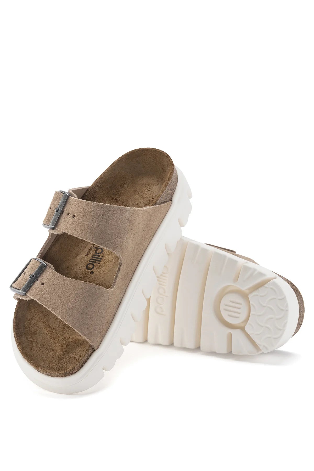 Birkenstock Arizona Pap Chunky Warm Sand Suede Leather Narrow