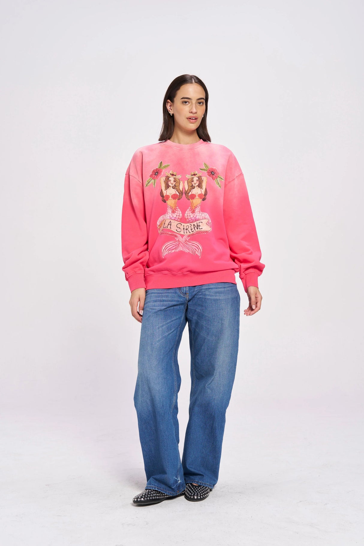 Mermaid La Sirene Crew Neck | Pink