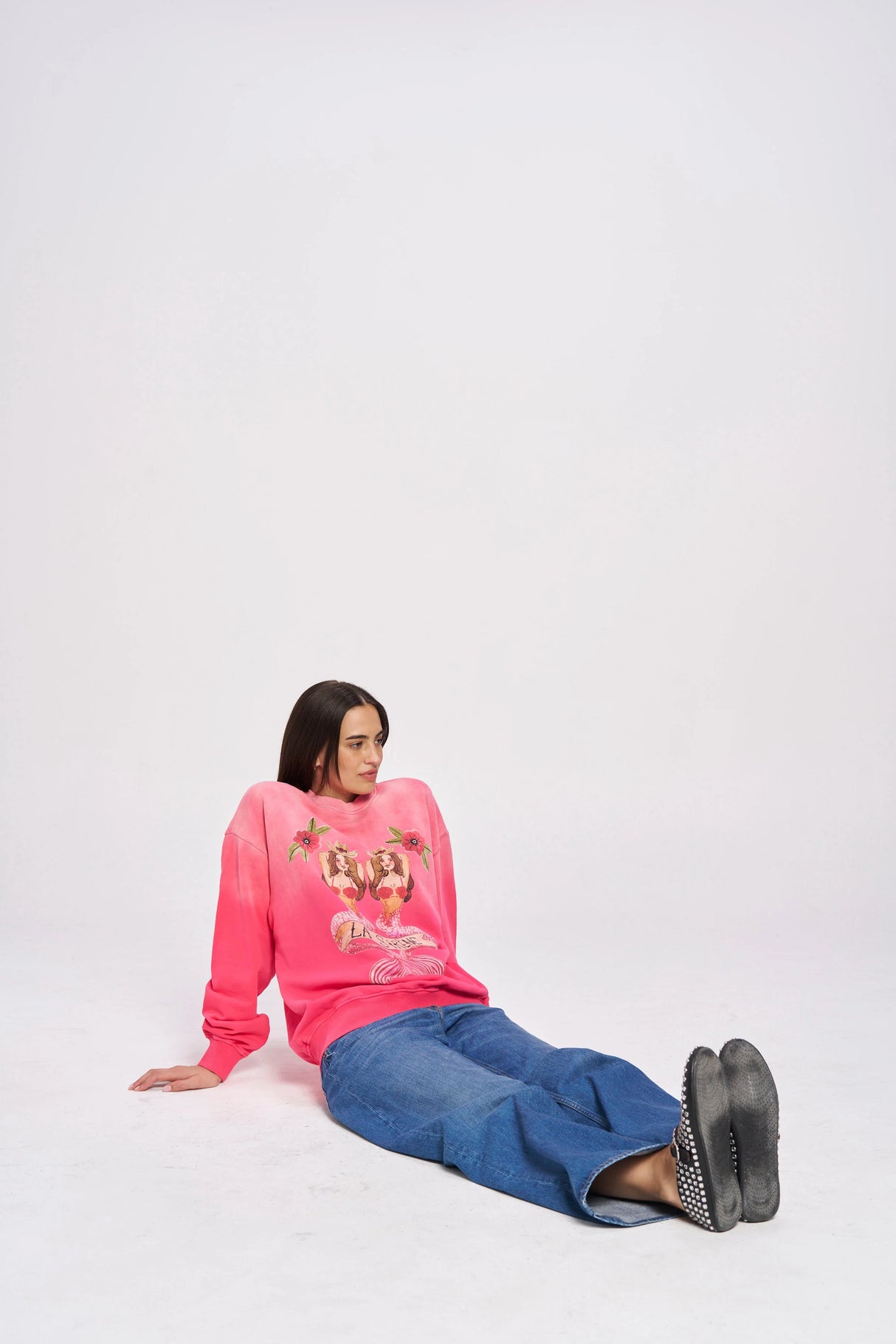 Mermaid La Sirene Crew Neck | Pink