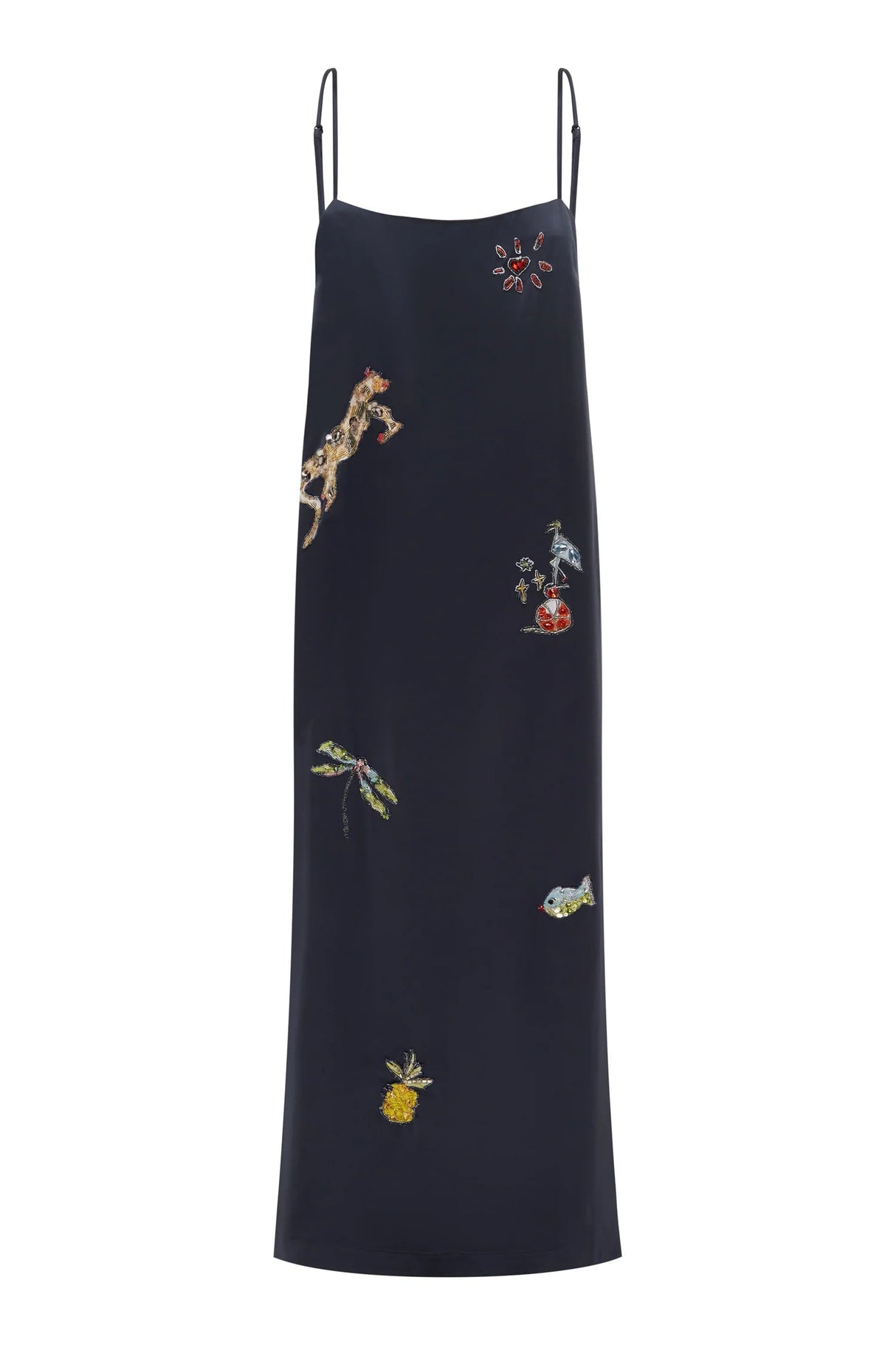 Fontaine Slip Midi Dress | Navy