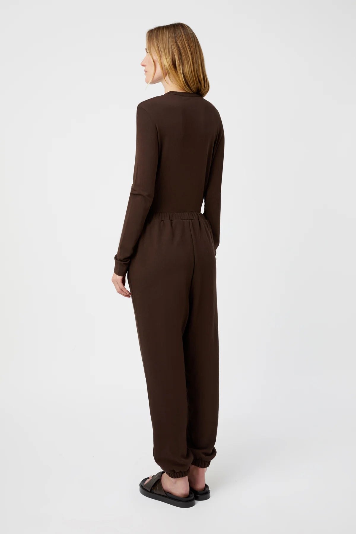 Park Long Sleeve Logo Top | Bitter Chocolate