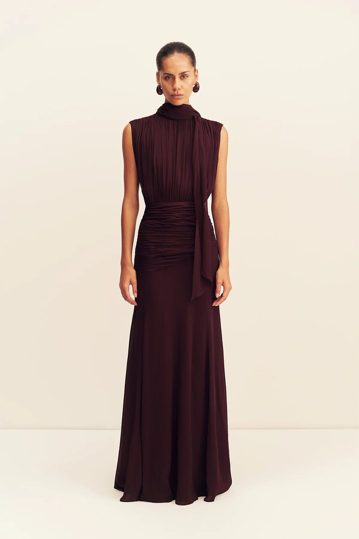 Amina Scarfe Neck Maxi Dress | Wine Tasting