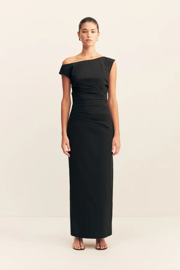 Campbell Off The Shoulder Maxi Dress | Black