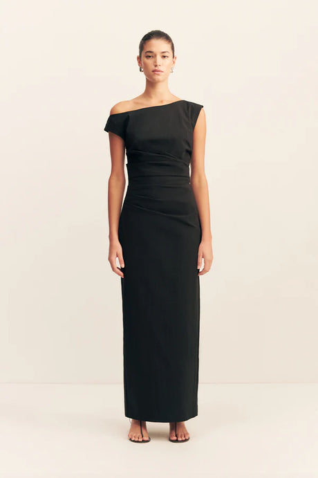 Campbell Off The Shoulder Maxi Dress | Black