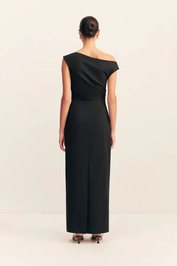 Campbell Off The Shoulder Maxi Dress | Black