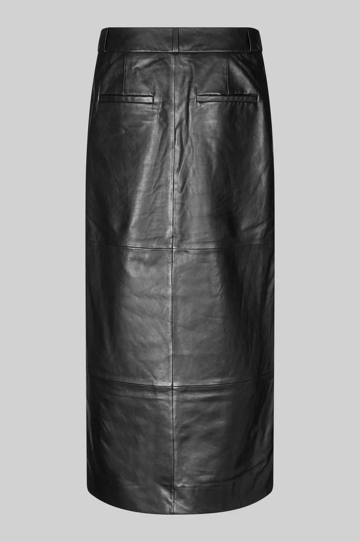 Letho Leather Maxi Skirt | Black