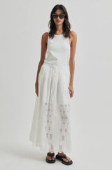 Elenore Skirt | White Alyssum