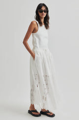 Elenore Skirt | White Alyssum
