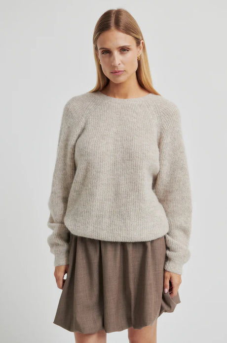Flare Knit | Dark Beige Melange