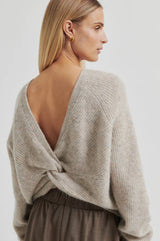Flare Knit | Dark Beige Melange