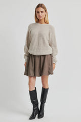 Flare Knit | Dark Beige Melange