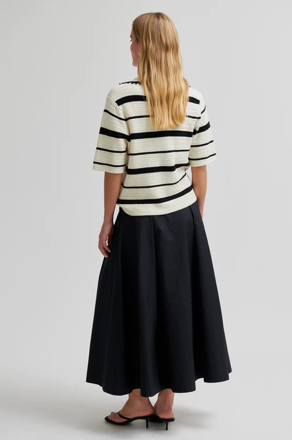 Susi Knit Collar Top | Eggnog