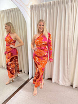 One Shoulder Jersey Cut Out Dress | If These Tiles Could Talk