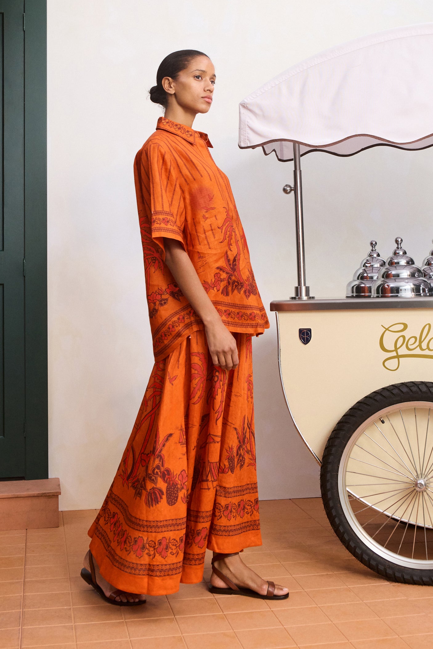 Boathouse Midi Skirt | Orange Orange