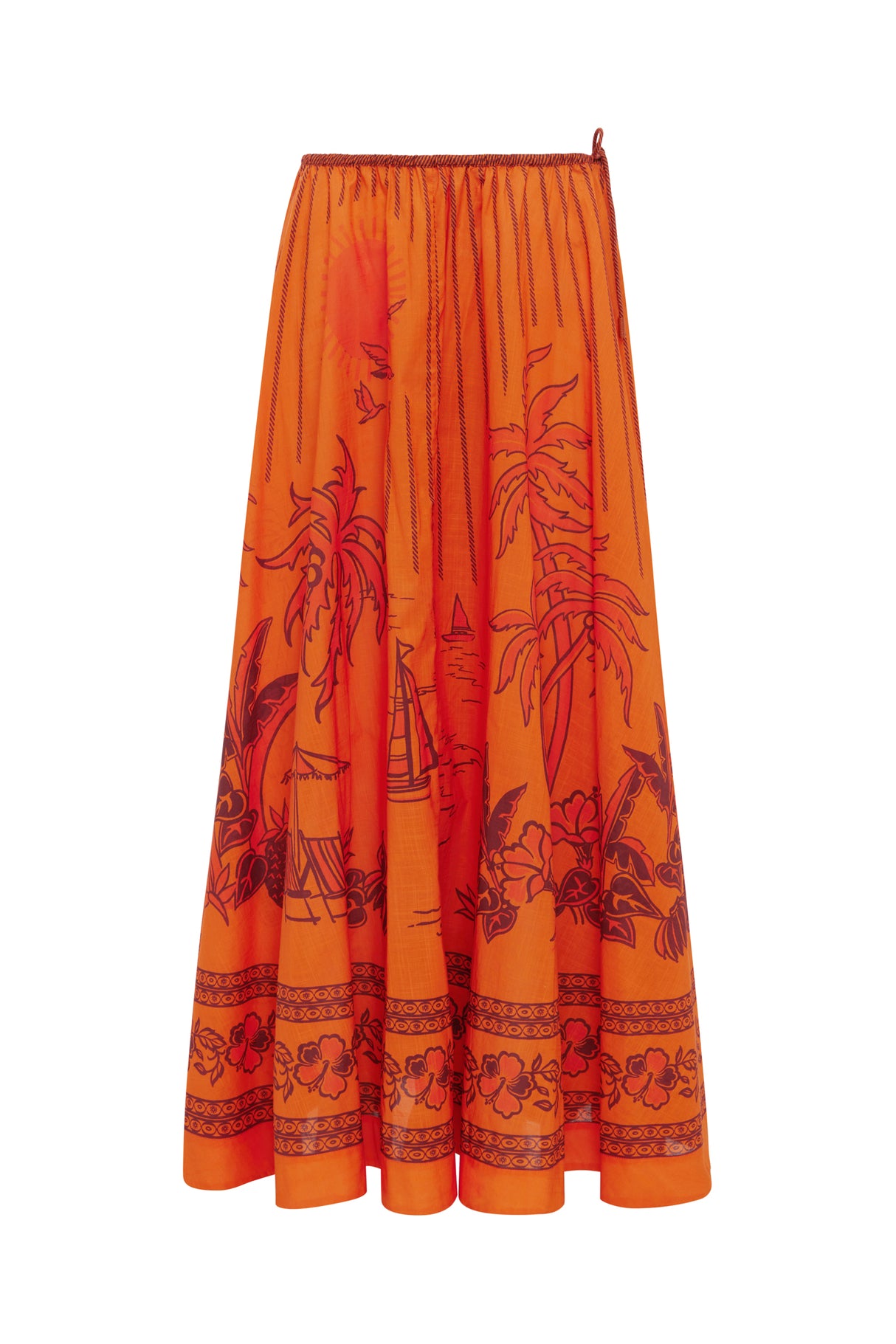 Boathouse Midi Skirt | Orange