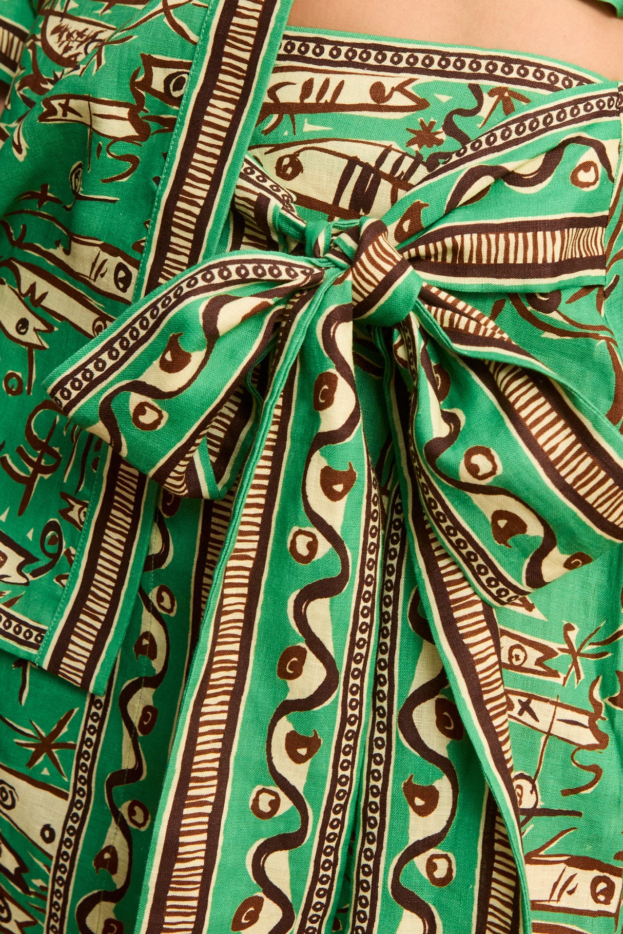 Fish Sticks Sarong Skirt | Green