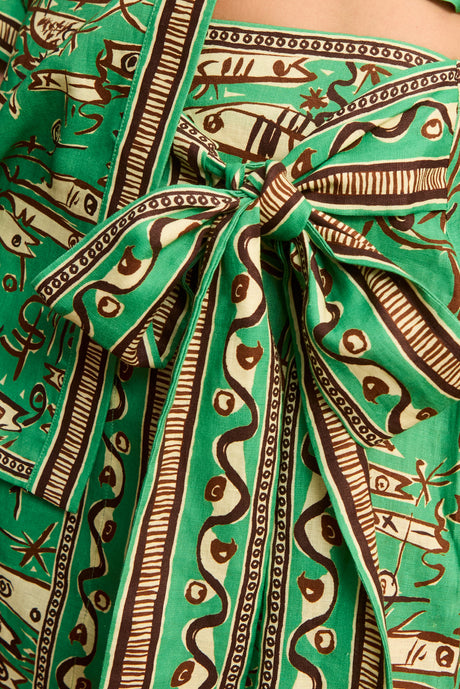 Fish Sticks Sarong Skirt | Green
