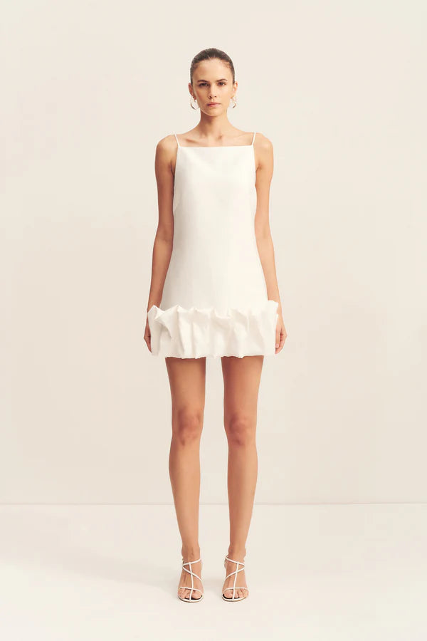 Otis Bubble Hem Mini Dress | Ivory