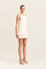 Otis Bubble Hem Mini Dress | Ivory