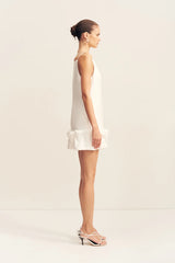 Otis Bubble Hem Mini Dress | Ivory