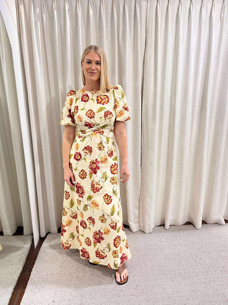 Odessa Maxi Dress | Butter/Red