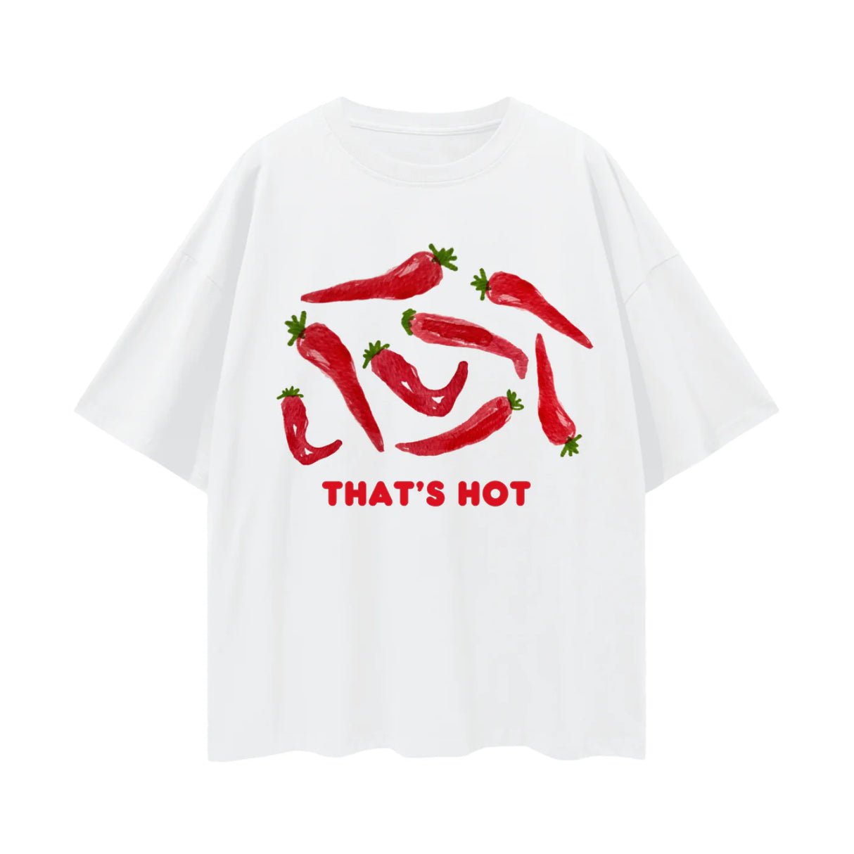 That's Hot Oversized Tee | White