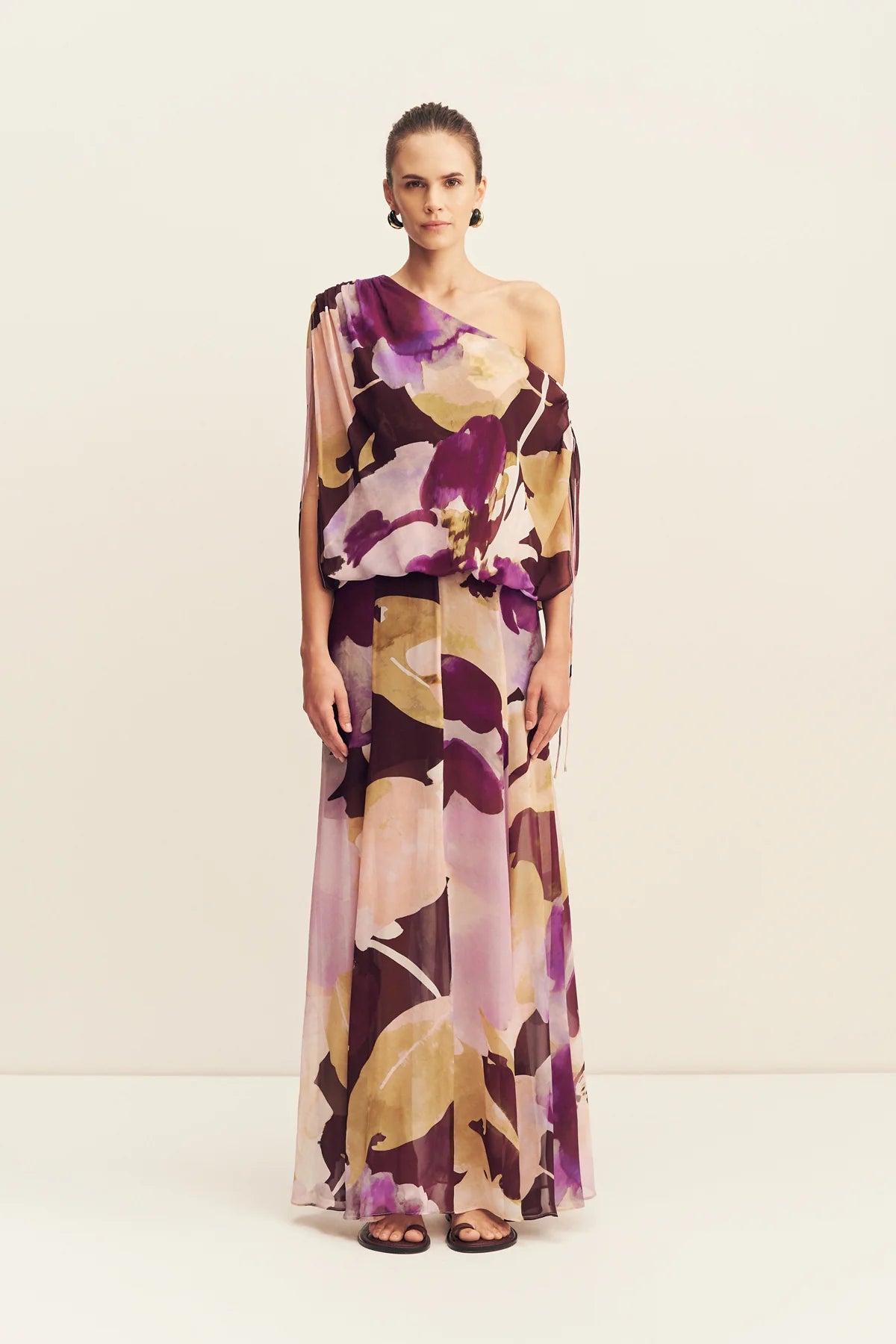 Gia Off Shoulder Blouson Maxi Dress