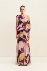 Gia Off Shoulder Blouson Maxi Dress