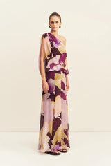 Gia Off Shoulder Blouson Maxi Dress