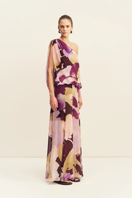 Gia Off Shoulder Blouson Maxi Dress