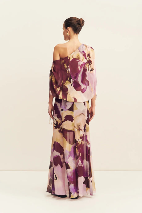 Gia Off Shoulder Blouson Maxi Dress