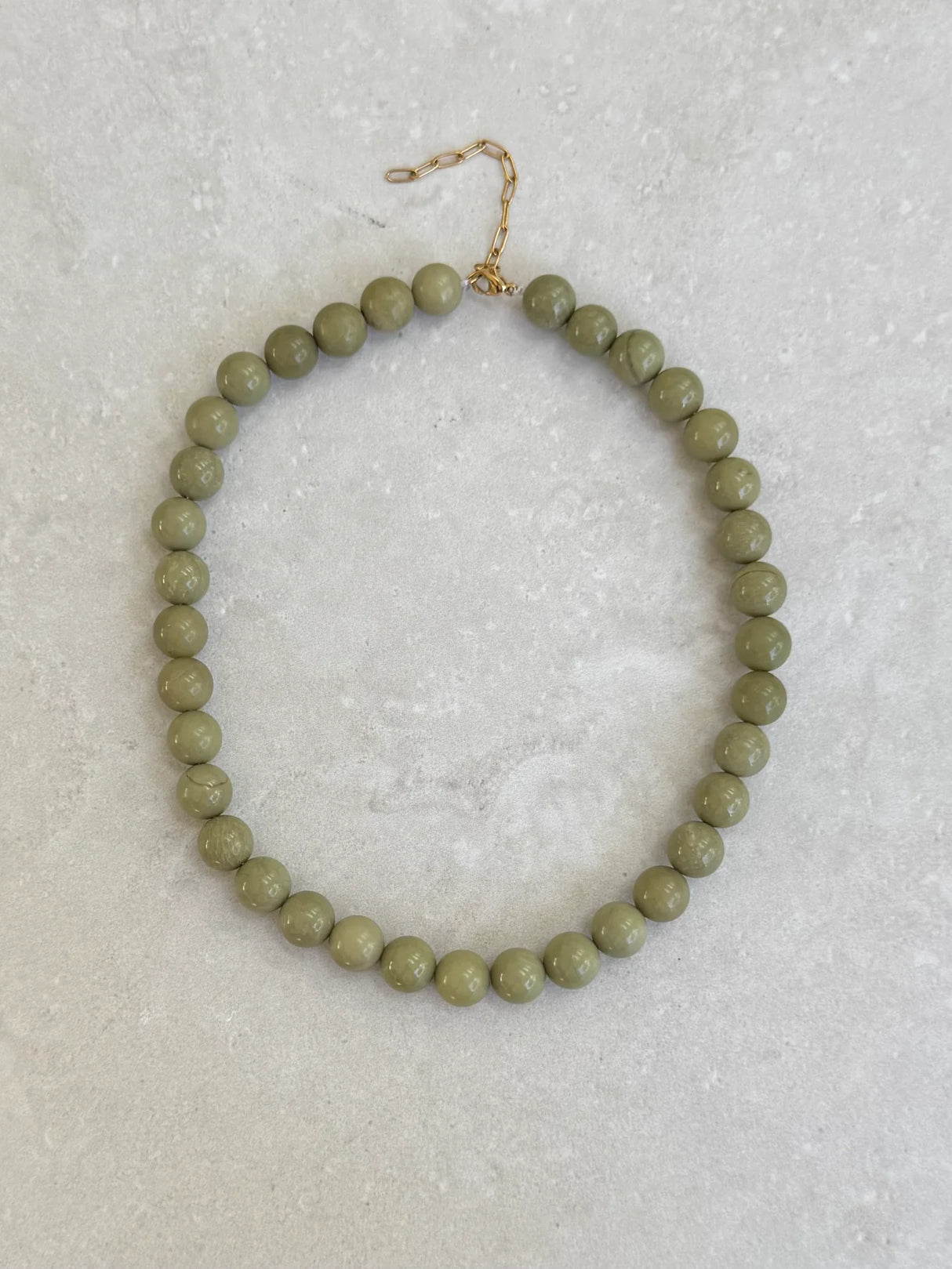 Olive Beaded Necklace
