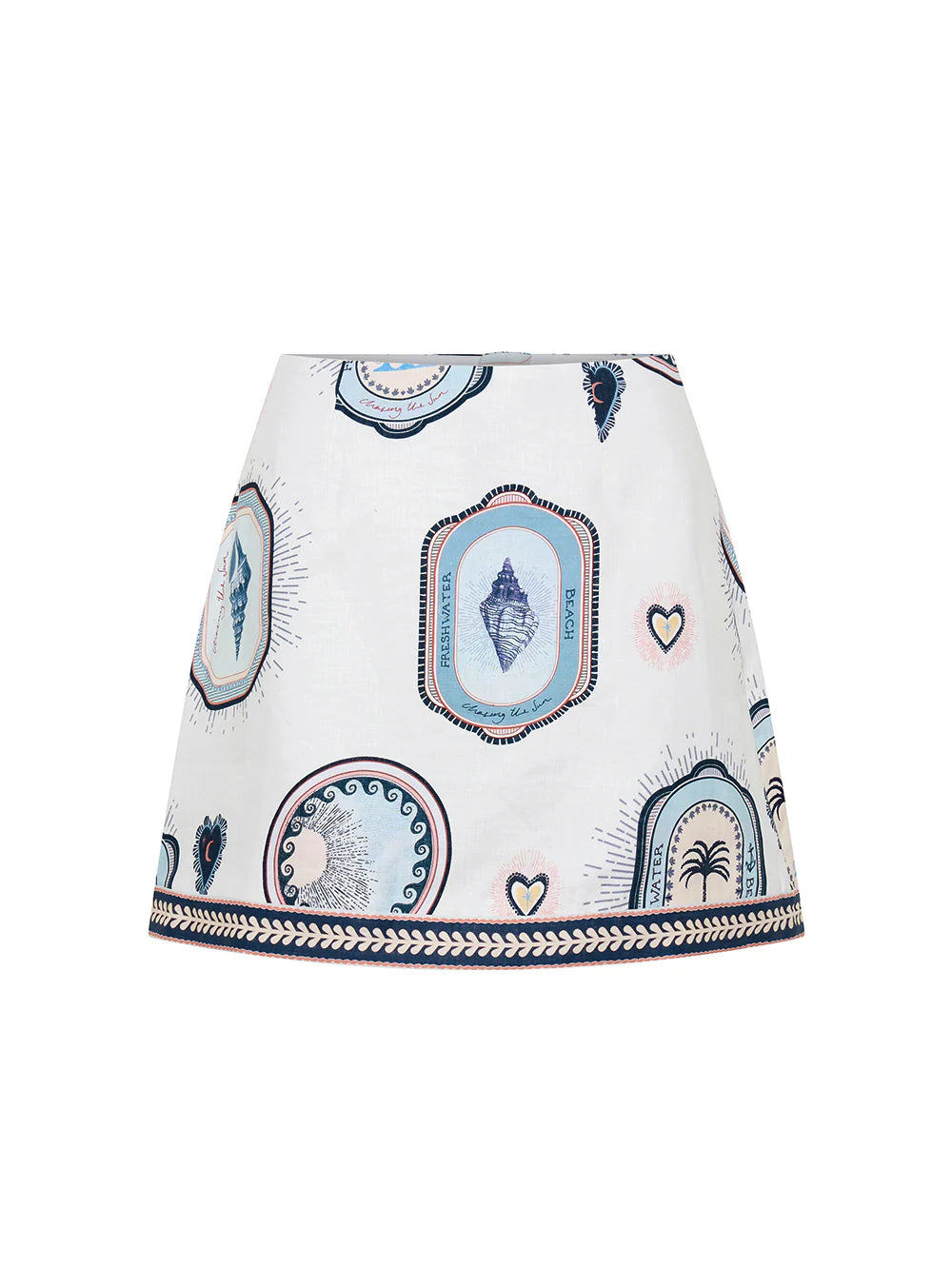 Alessia Mini Skirt | Cream Navy