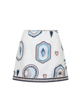 Alessia Mini Skirt | Cream Navy