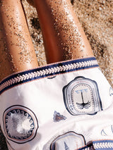 Alessia Mini Skirt | Cream Navy