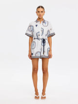 Alessia Playsuit | Cream Navy